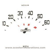 LI150 Series 1 & 2 60mph Speedometer Transfer