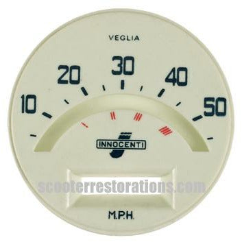 LI125 Series 1 & 2 50mph Speedometer Face