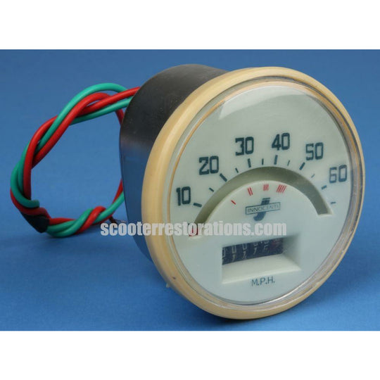 LI Series 2 Speedometer 60mph with Speedo Bulb Holder (Italian Face)