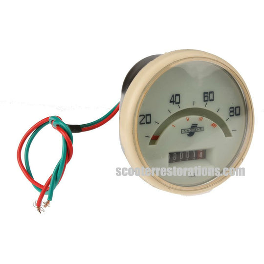 LI Series 2 Speedometer 80kmph with Speedo Bulb Holder (Italian Face)