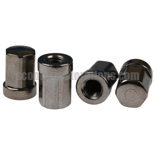 SIP Flat Wheel Rim Nut Kit (Set of 4) Chrome