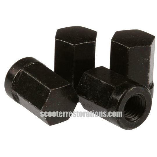 SIP Flat Wheel Rim Nut Kit (Set of 4) Black