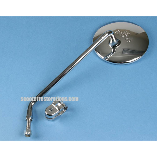 Chrome Round Mirror Head with Medium Stem (Left-Hand) Casa Lambretta A 102