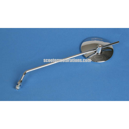 Chrome Round Mirror Head with Long Stem (Adjustable Mirror) Casa Lambretta A 103
