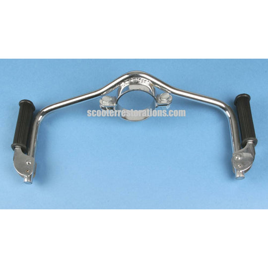 Model E/F Passenger Footrest (Chrome) with Footrest Rubbers (Casa Lambretta A 121)