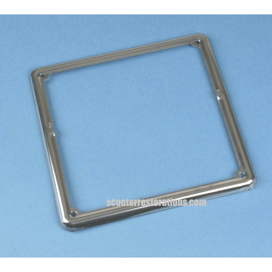 Rear Number Plate Surround (New Italian Size) Chrome (Casa Lambretta A 126/B) 185mm x 185mm