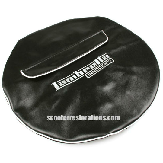 Spare Wheel Cover (10 inch) Black with Pocket (Casa Lambretta A 138)