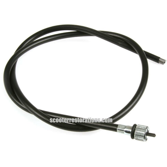 Vega 75/Lui 50 Speedometer Cable Complete (Square 2.5 mm) Black (Casa Lambretta A 20/B)