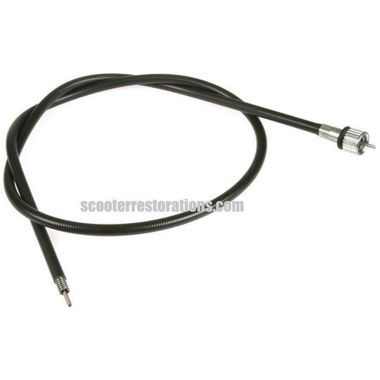 Vega 75/Lui 50 Speedometer Cable Complete (Square 2mm) Black (Casa Lambretta A 20)
