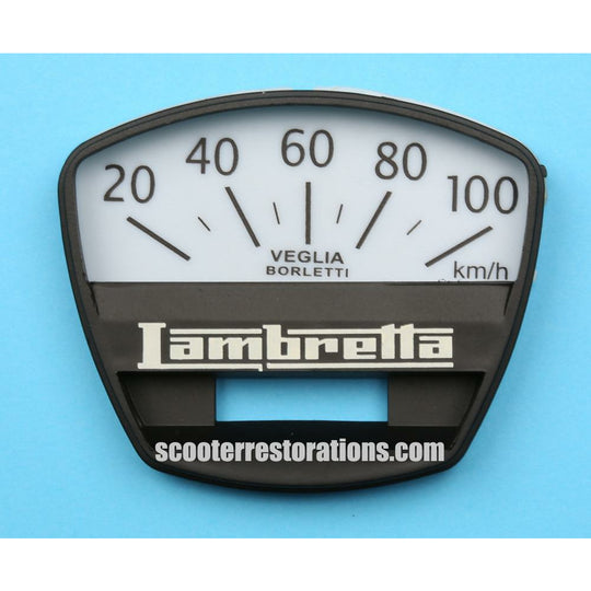 DL/GP125 100 km/h Speedometer Face (Casa Lambretta A 310)