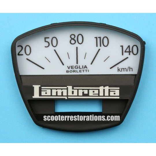 DL/GP200 140 km/h Speedometer Face (Casa Lambretta A 312)