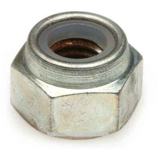 Wheel Rim 14mm Nyloc Nut with White Nyloc (Stainless Steel) Casa Lambretta B 95/X