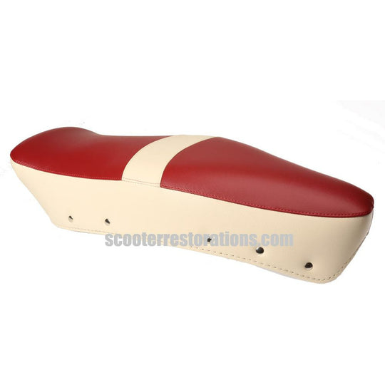Dual Seat Cover Series 3 (Cream & Red) Casa Lambretta C 339