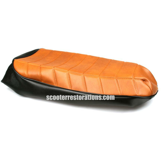 J-Range Seat Cover (J-50 Special) Black & Brown (Casa Lambretta C 353/C)