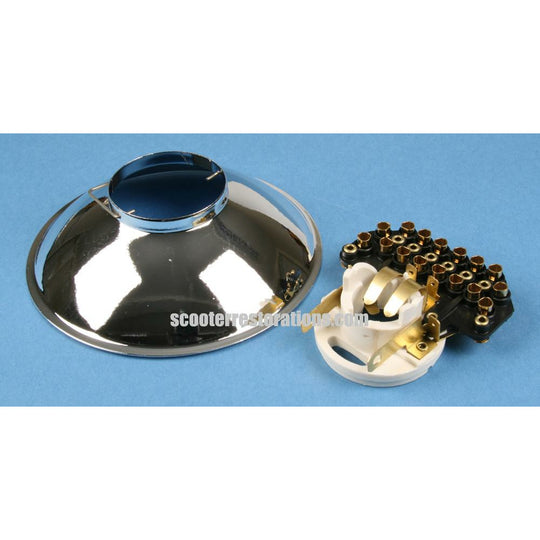 J-Range Headlamp Reflector with Bulbholder (Starstream 125 4-Speed) Casa Lambretta E 84