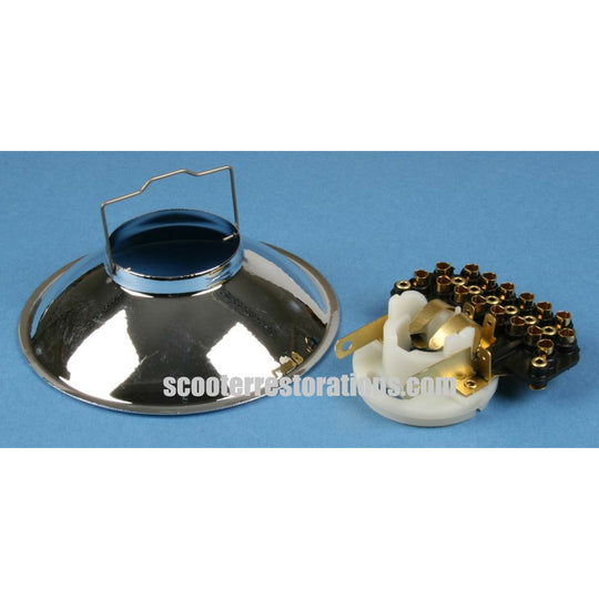 J-Range Headlamp Reflector with Bulbholder (Cento J-100/J-125 3-Speed) Casa Lambretta E 84/B