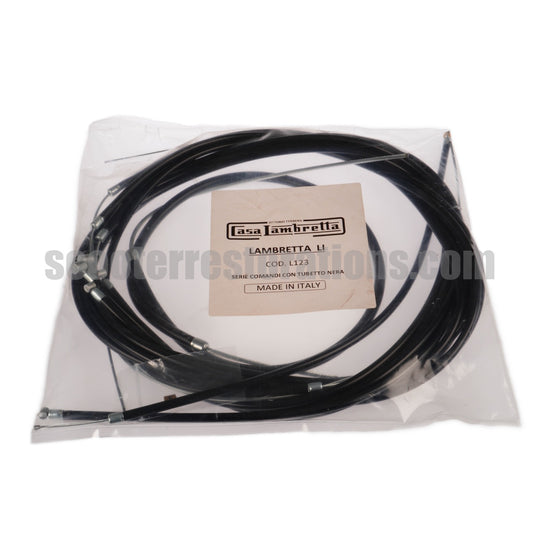Cable Set Series 3 (Black) Casa Lambretta L 123