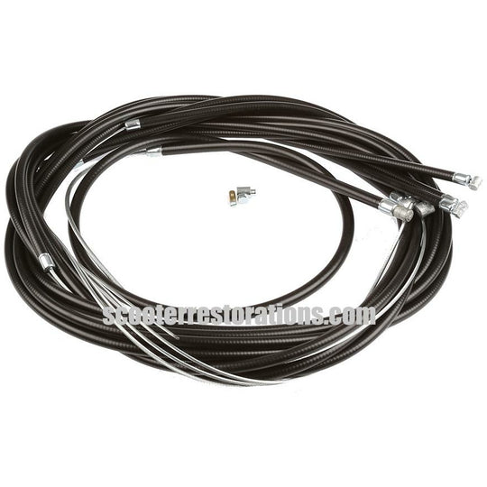 Vega 75 Cable Set (Black) Casa Lambretta L 127/B