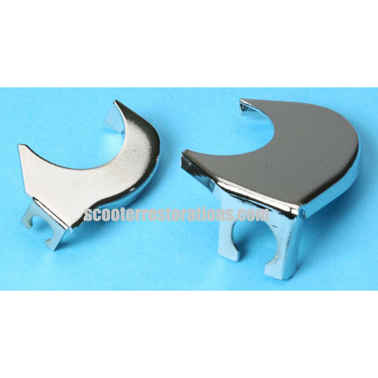 Lambretta Model E/F Handlebar Throttle/Gear Chrome Covers (a pair) Casa Lambretta L 168