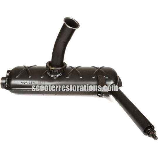 Model 150 D MK III Exhaust & Tailpipe with 2 Bronze Caps (Casa Lambretta M 184)