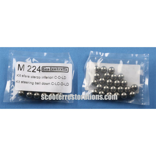 D/LD MK I Lower Steering Ball Bearing Kit (Set of 23 balls) Casa Lambretta M 224