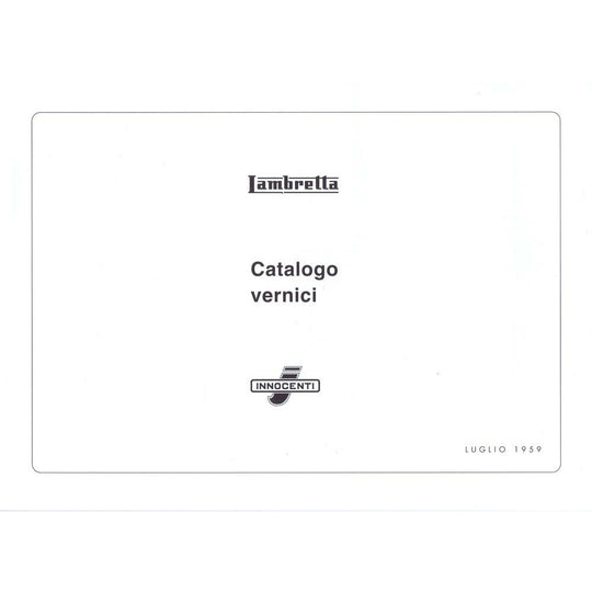 Lambretta Paint Sample Catalogues 1959-62 (Set of 2) Casa Lambretta PB 7