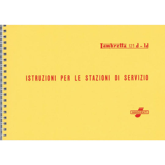 Lambretta Model 125 D/LD Workshop Manual (re-printed) Italian Text (Casa Lambretta P 81)