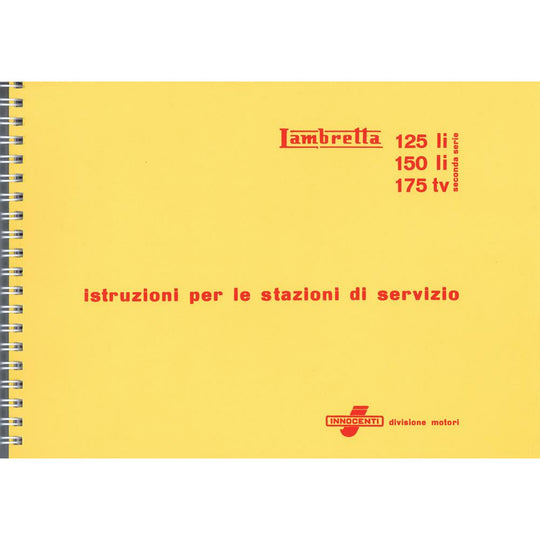 Lambretta LI125/LI150/TV175 Series 2 & 3 Workshop Manual (re-printed) Italian Text (Casa Lambretta P 86)