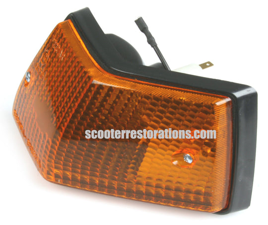 Vespa Rear R H Indicator Unit (Amber Lens & Black Body) PX PE T5 LML (Italian)